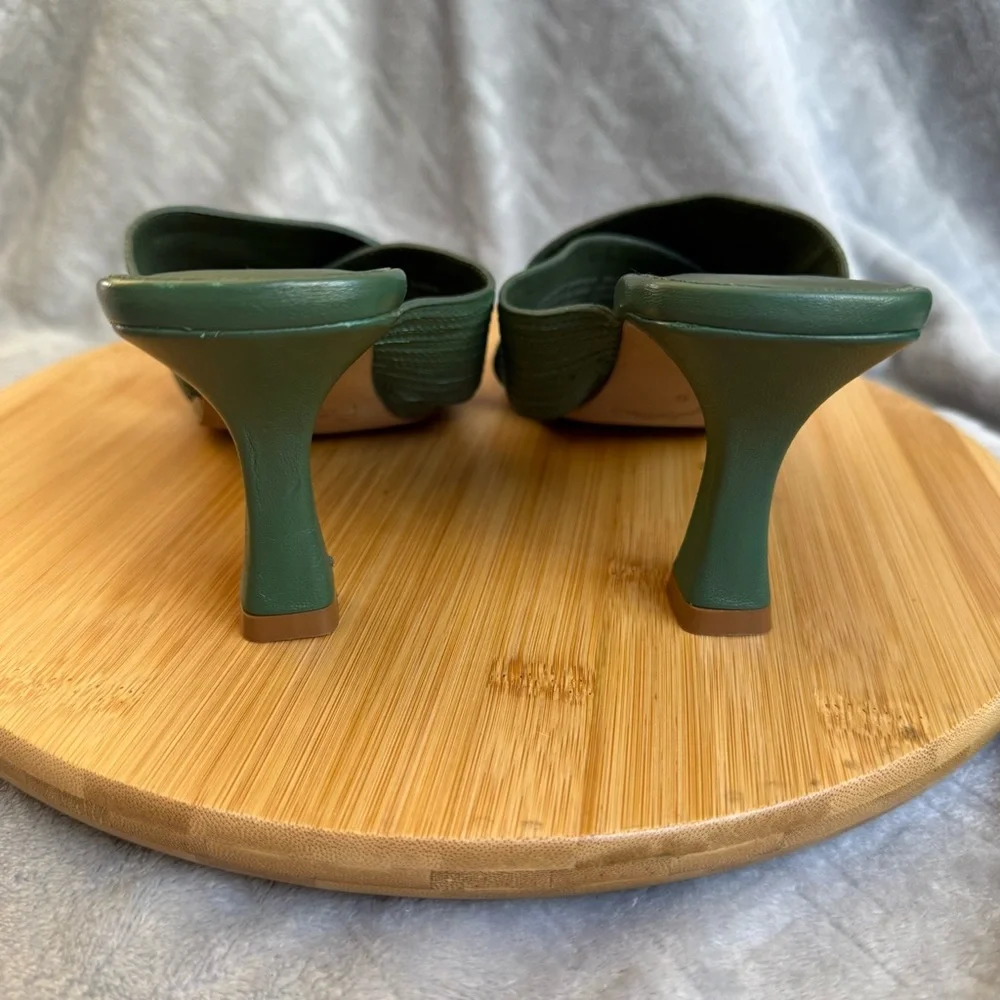 Seychelles Fleet Green Leather Heels Women’s Size 9 - Picture 5 of 9